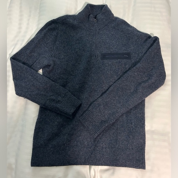Abercrombie and Fitch 1892 Collection Men’s Wool Quarter Zip Sweater - M - Picture 2 of 8